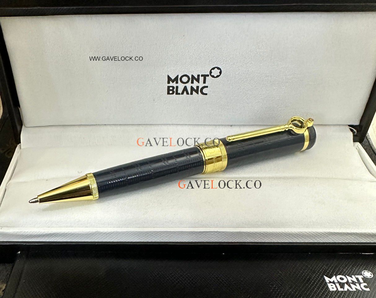 AAA Copy Montblanc Arthur Conan Doyle Ballpoint Black /Gold